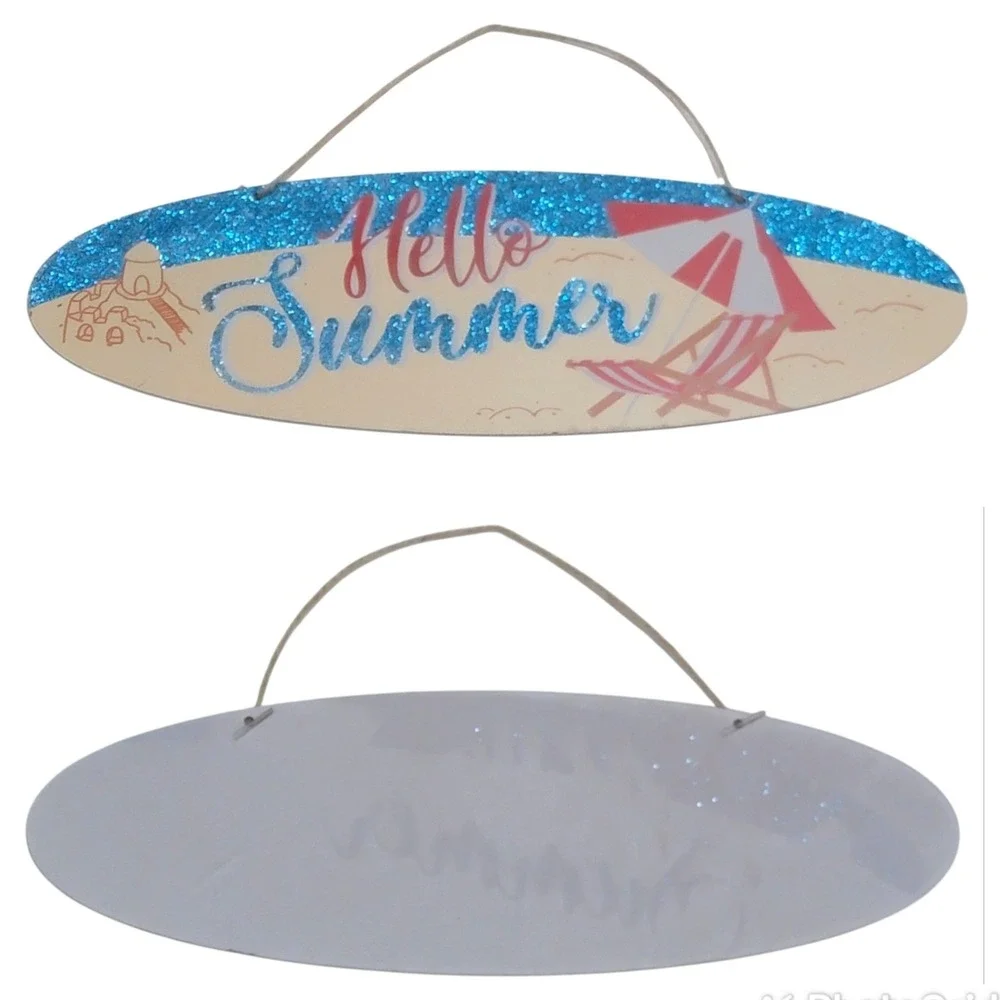 Beach Summer Wall Decor Signs Set of 4 Sand Castle Sun Coastal Vibes Nautical